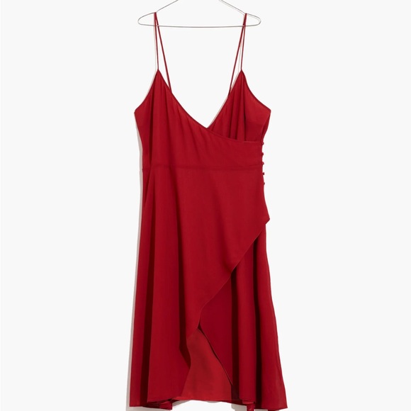 Madewell side button wrap cami dress NWT - Picture 4 of 5